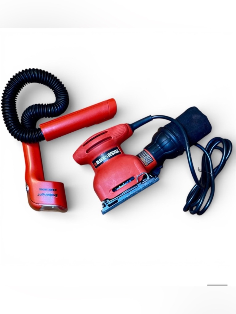 2 pc Black & Decker unused bundle FS500 corded Sander+Snake light bonus unused